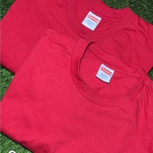 Supreme plain red tee